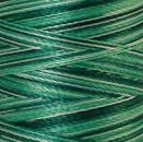 Spule Poly Sheen Multi Minty Leaves, bunt mit Smaragdgrün, Grün und Mint